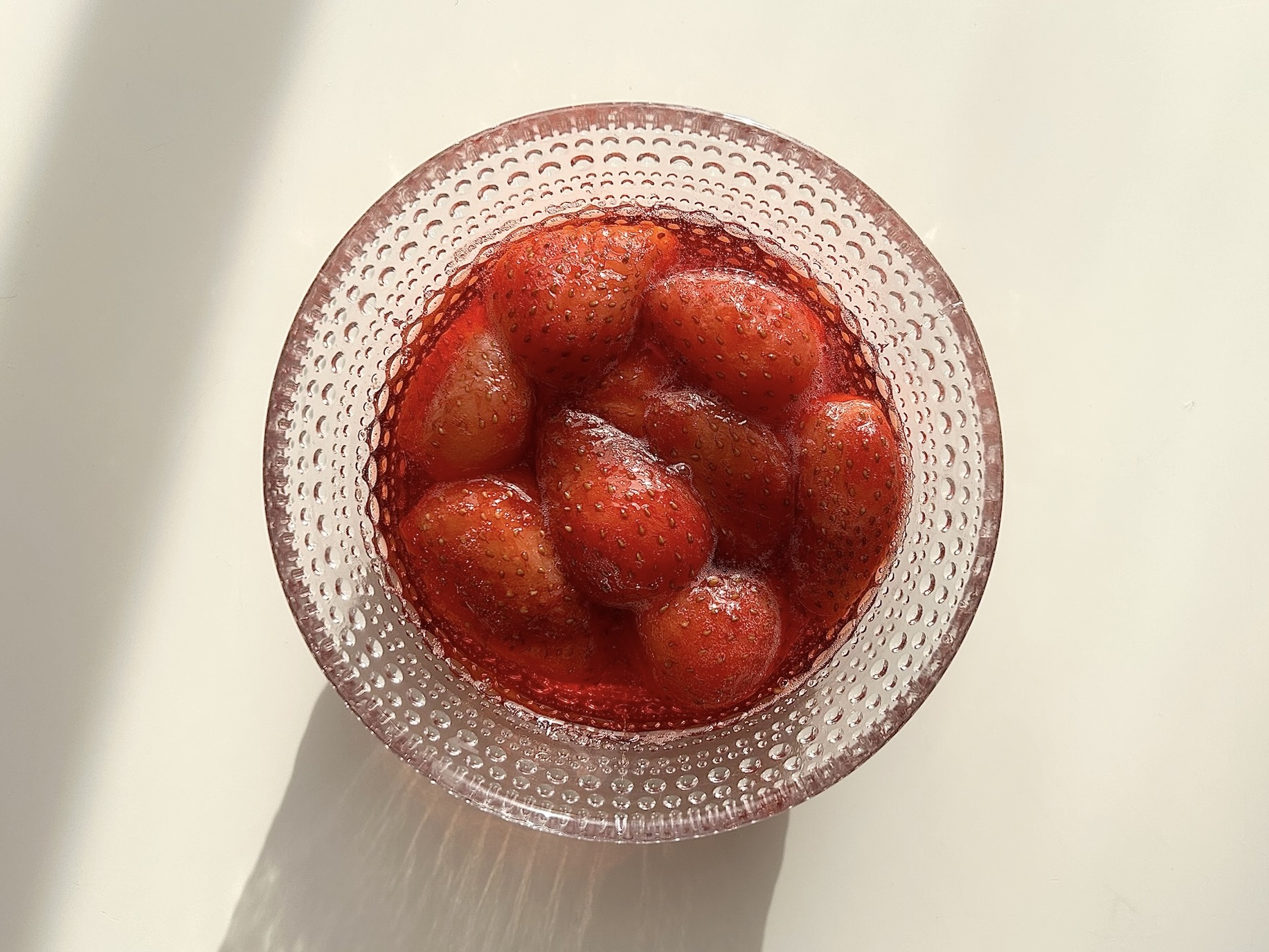 いちごのコンポートを作る